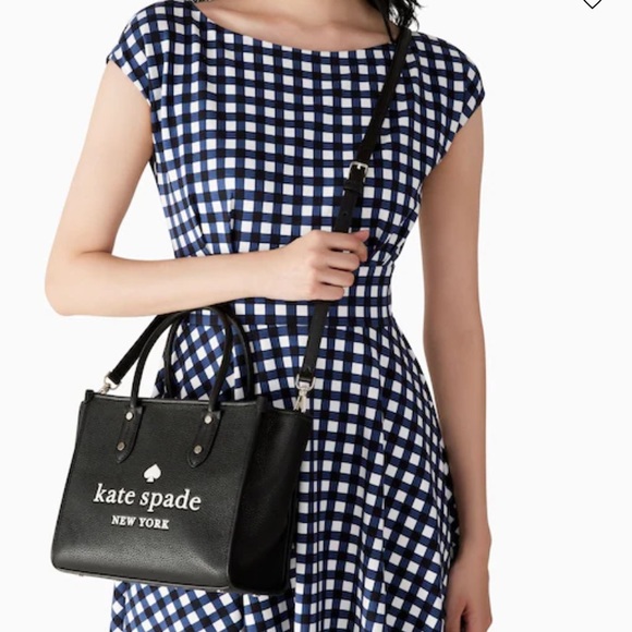 🆕 Kate Spade black pebble leather crossbody tote purse bag - Picture 3 of 4